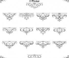 Ornaments calligraphy vintage vectors 01