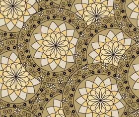 Ornate round lace pattern seamless vector 02