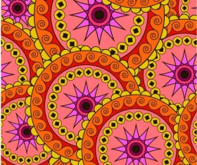 Ornate round lace pattern seamless vector 06