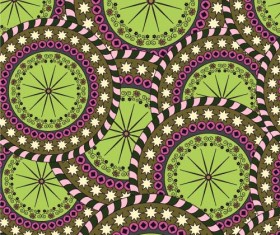 Ornate round lace pattern seamless vector 07