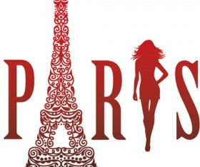 Paris design elements vectors set 07