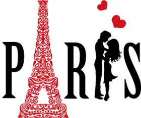 Paris design elements vectors set 08