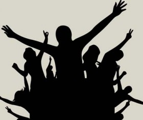 Party people silhouetter Photoshop Brushes