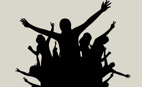 Party people silhouetter Photoshop Brushes