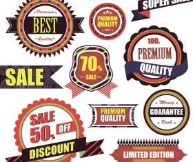 Premium quality with sale labels and badge vector 04