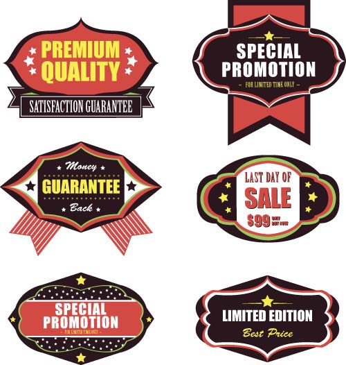 Premium quality with sale labels and badge vector 05