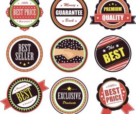 Premium quality with sale labels and badge vector 06