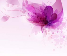 Purple floral dream background vector 01