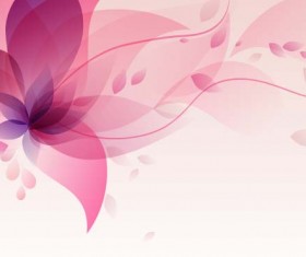 Purple floral dream background vector 02