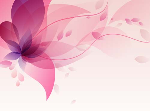 Purple floral dream background vector 02