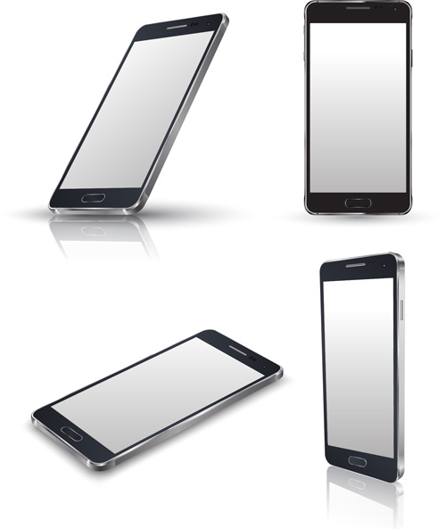 Realistic phone template vector 02