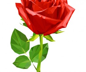 Red rose realitic vector 03