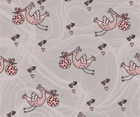 Seamless pattern baby cute vectors 04