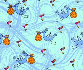 Seamless pattern baby cute vectors 05