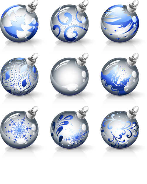 Shining christmas balls design 03