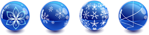 Shining christmas balls design 04