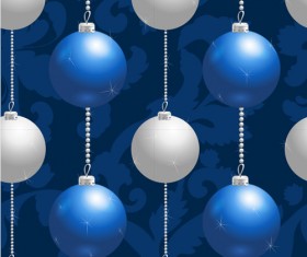 Shining christmas balls saemless pattern vector 01