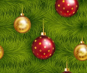 Shining christmas balls saemless pattern vector 06