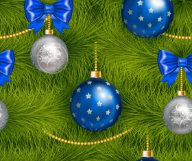 Shining christmas balls saemless pattern vector 07