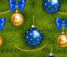 Shining christmas balls saemless pattern vector 08