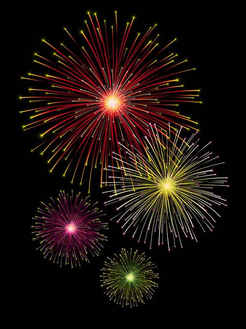 Shining holiday fireworks beautiful vector 01