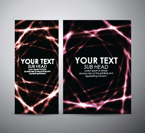 Shiny light with brochure cover template vecor 02