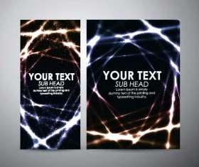Shiny light with brochure cover template vecor 03
