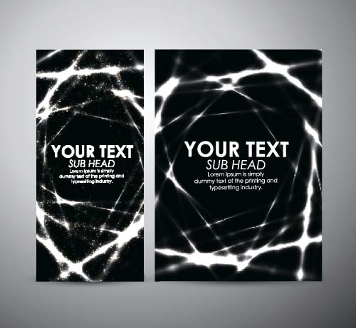 Shiny light with brochure cover template vecor 05