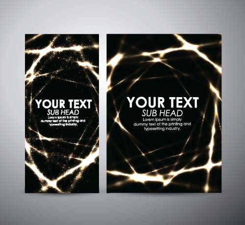 Shiny light with brochure cover template vecor 06