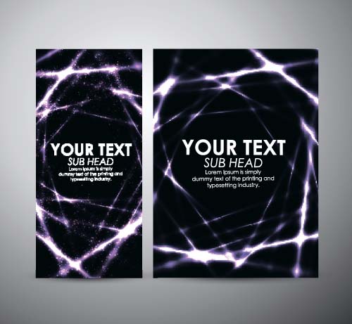 Shiny light with brochure cover template vecor 07