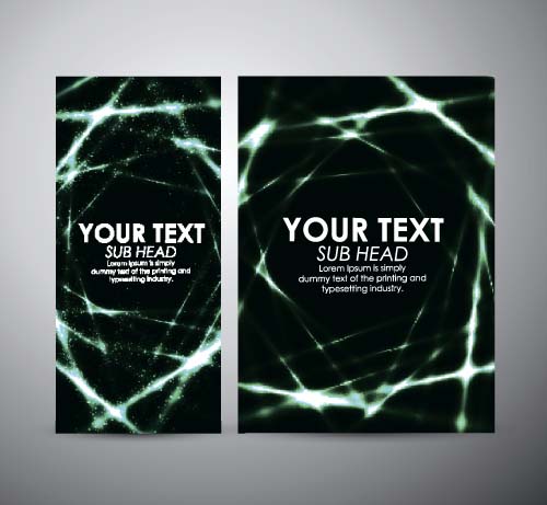 Shiny light with brochure cover template vecor 08