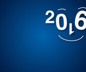 Simple 2016 new year inscription design vector 02