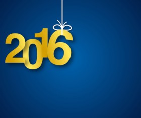Simple 2016 new year inscription design vector 05