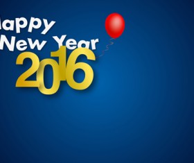 Simple 2016 new year inscription design vector 07