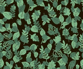 Simple leaves pattern seamless vector 02