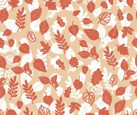 Simple leaves pattern seamless vector 03