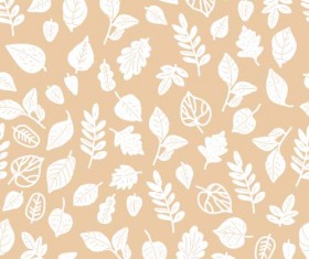 Simple leaves pattern seamless vector 04
