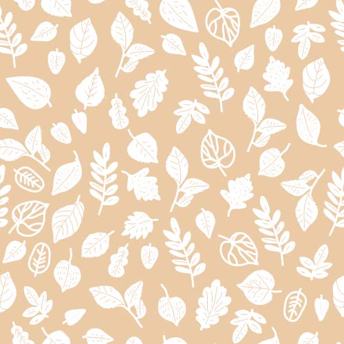 Simple leaves pattern seamless vector 04