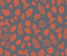 Simple leaves pattern seamless vector 07