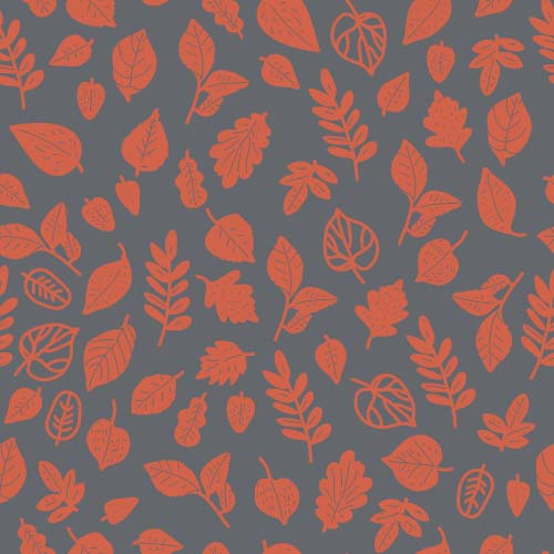 Simple leaves pattern seamless vector 07