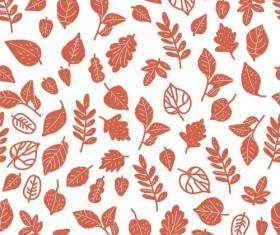 Simple leaves pattern seamless vector 08