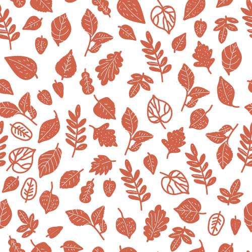 Simple leaves pattern seamless vector 08