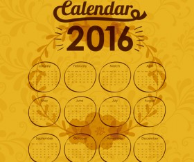 2016 Music Piano Calendar Vector Download