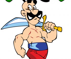 Ukraine cartoon characters vector set 01