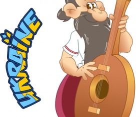 Ukraine cartoon characters vector set 02