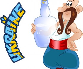 Ukraine cartoon characters vector set 03