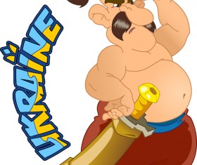 Ukraine cartoon characters vector set 06