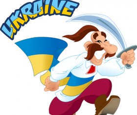 Ukraine cartoon characters vector set 07