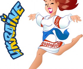 Ukraine cartoon characters vector set 08