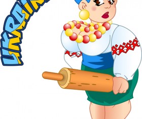 Ukraine cartoon characters vector set 09